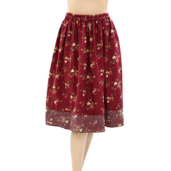 Ulla Johnson Floral Printed Midi Skirt High Waisted Pull-on Swing Flowy M 270474 - Picture 1 of 5